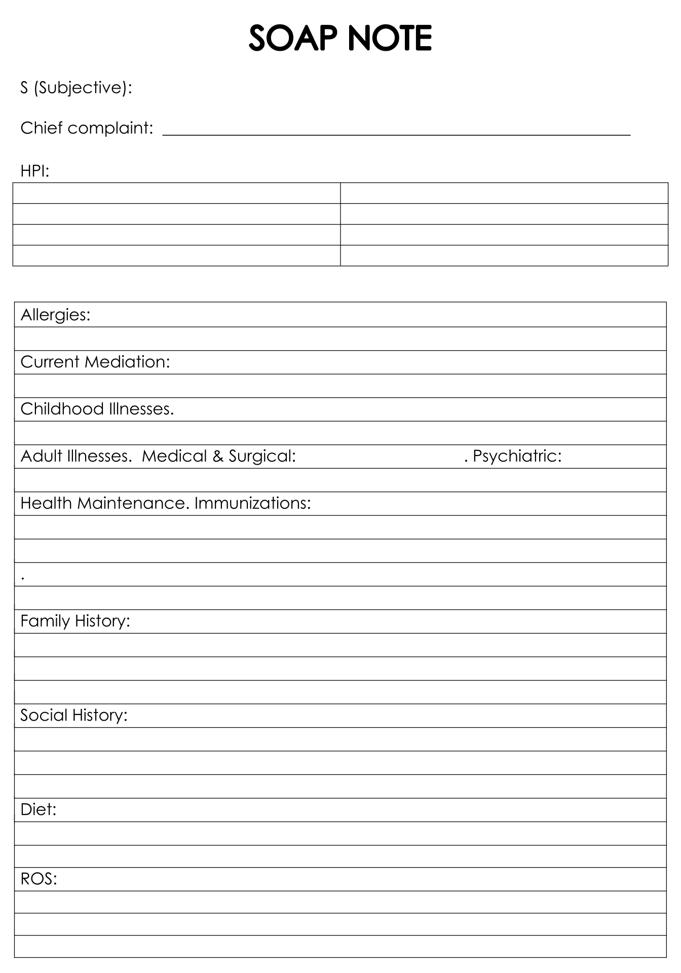 10 Best Printable Counseling Soap Note Templates PDF for Free at Printablee