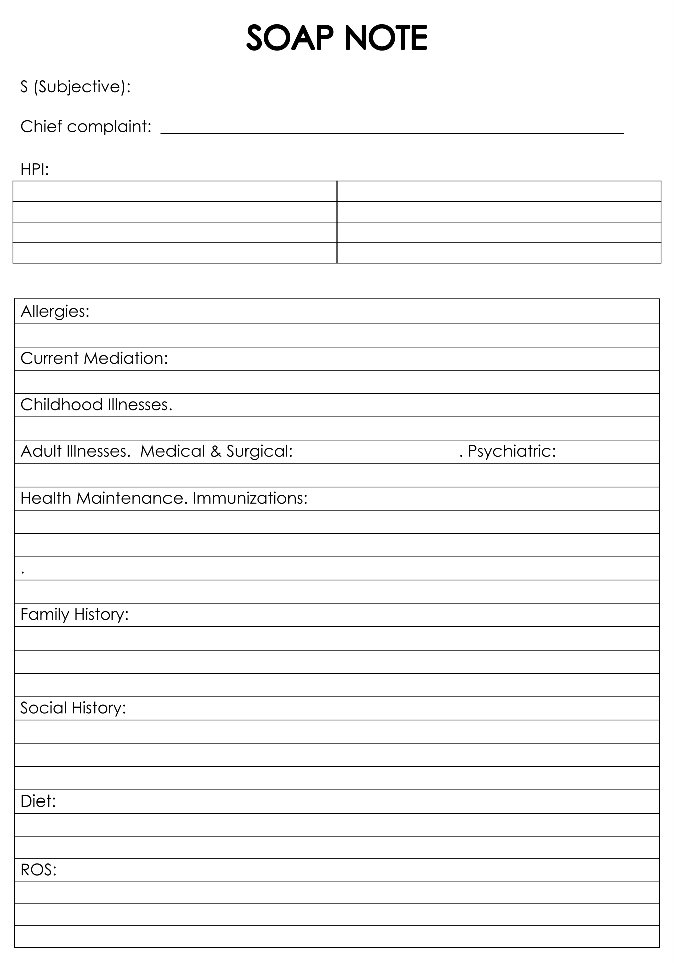 10 Best Printable Counseling Soap Note Templates PDF For Free At Printablee