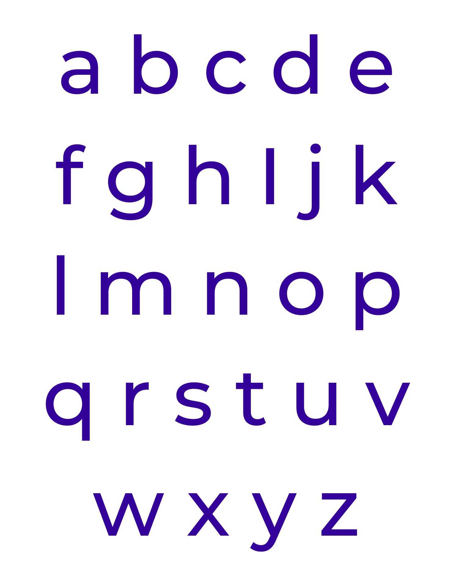 2 Inch Alphabet Letters Printable Template