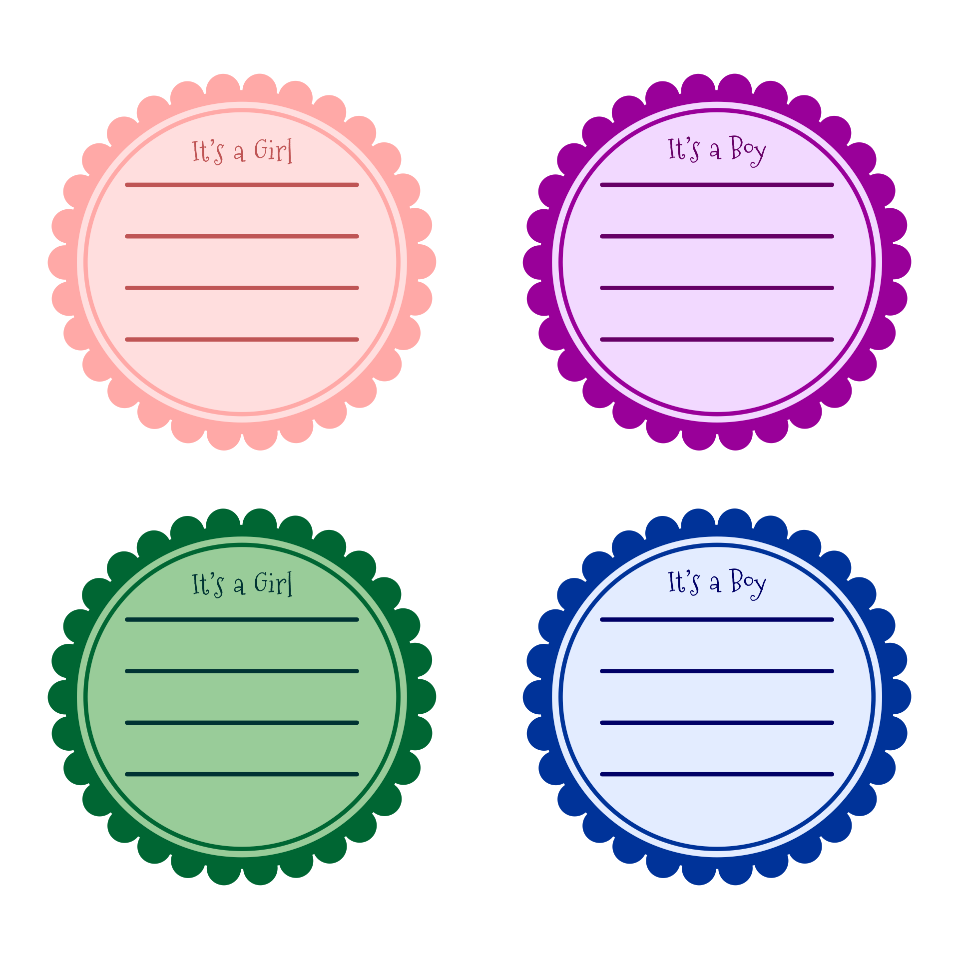 Printable Circle Labels