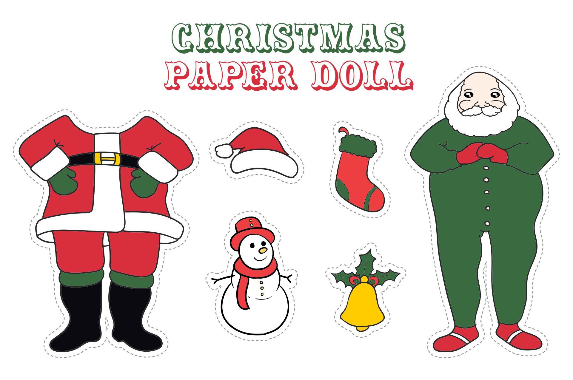 5 Best Christmas Paper Doll Printable Crafts