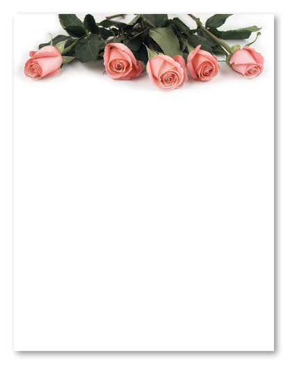 Printable Rose Stationery