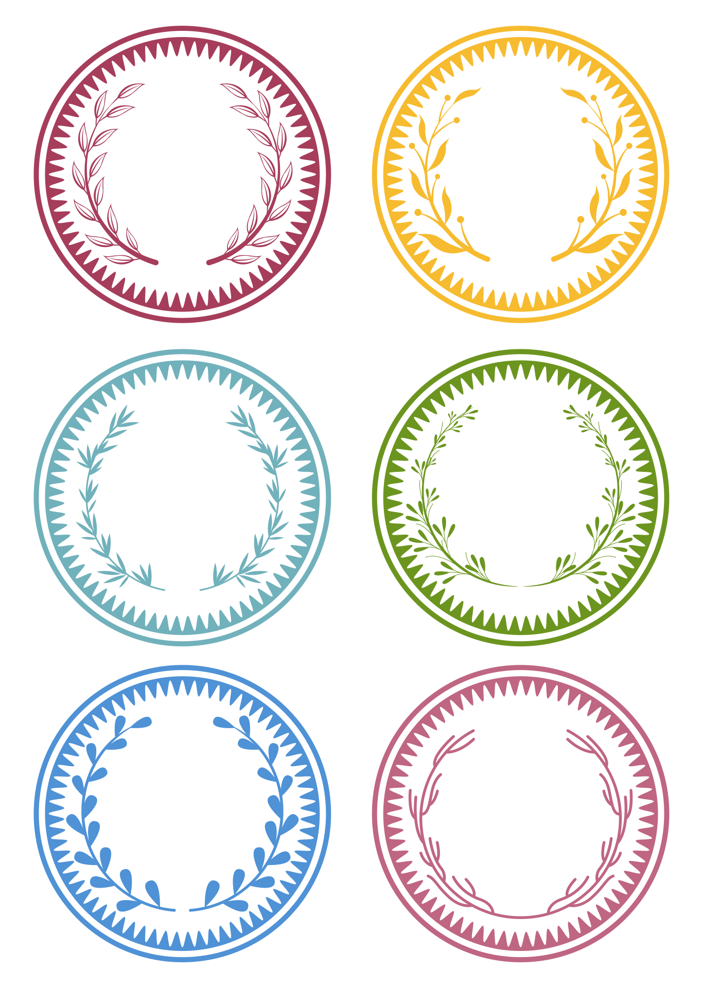 Printable Circle Sticker Labels