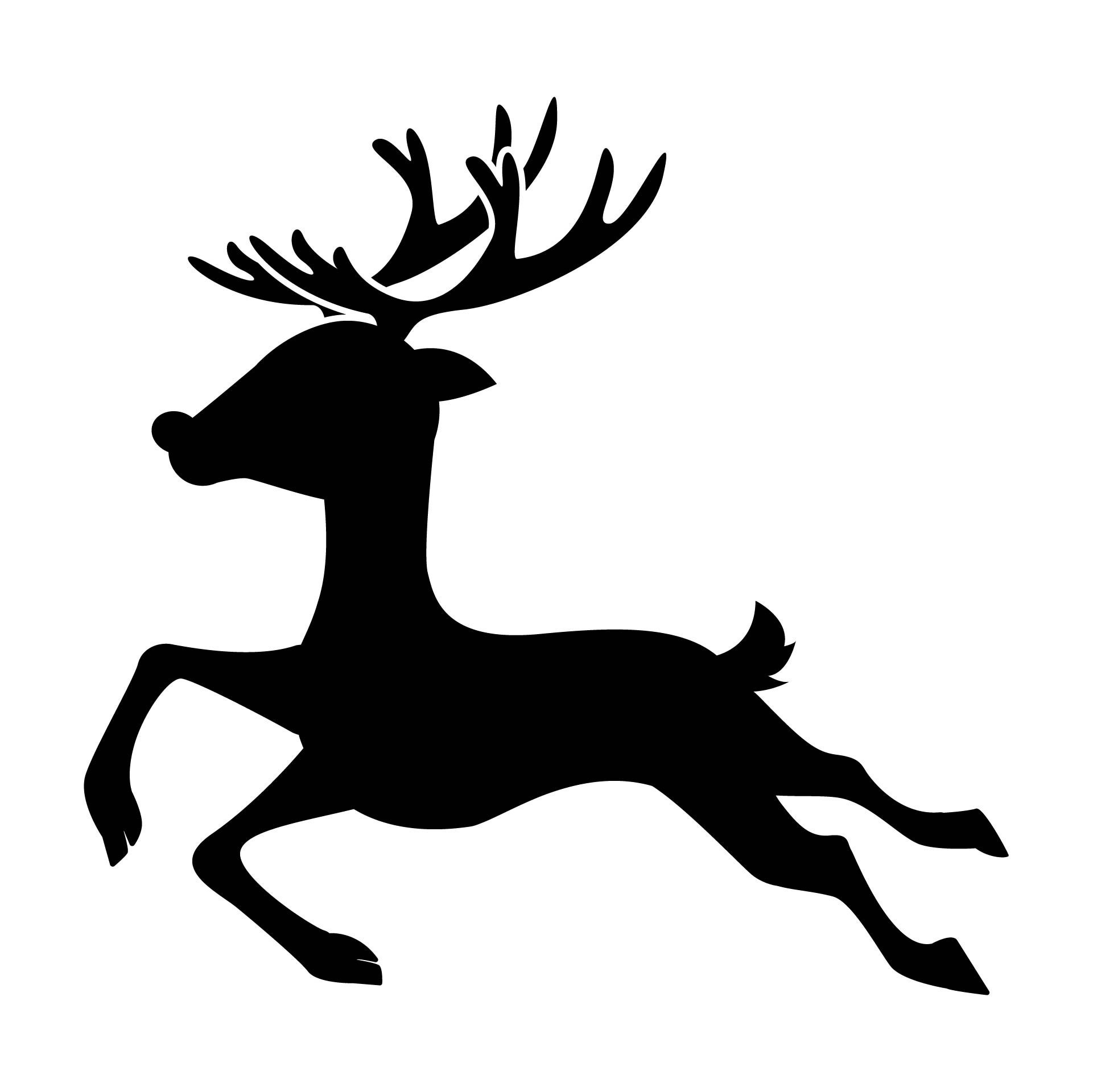 Printable Reindeer Stencil
