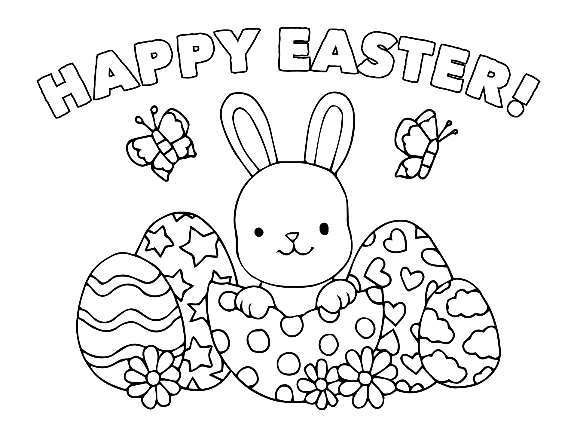 20 Best Happy Easter Coloring Pages Printable   printablee.com