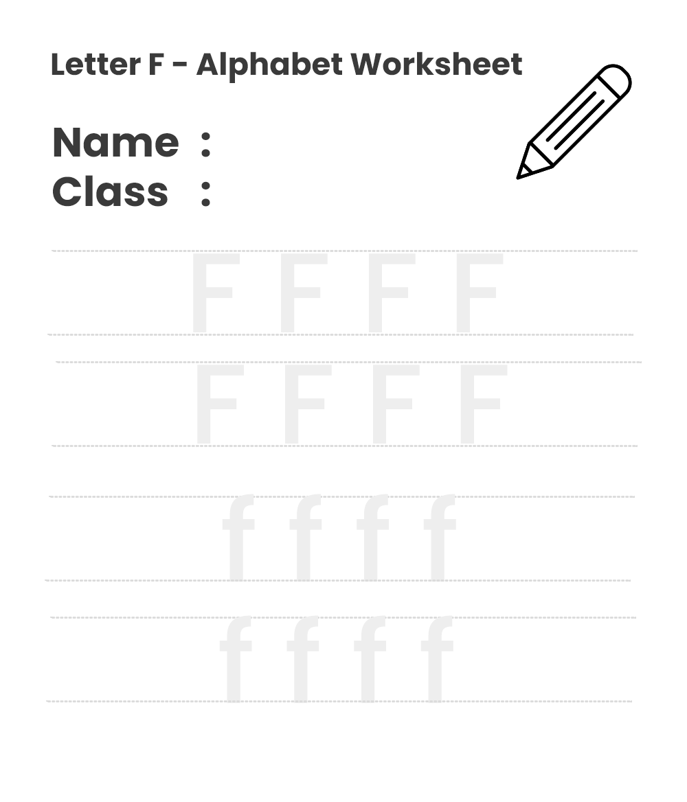 Printable Alphabet Worksheets Letter F