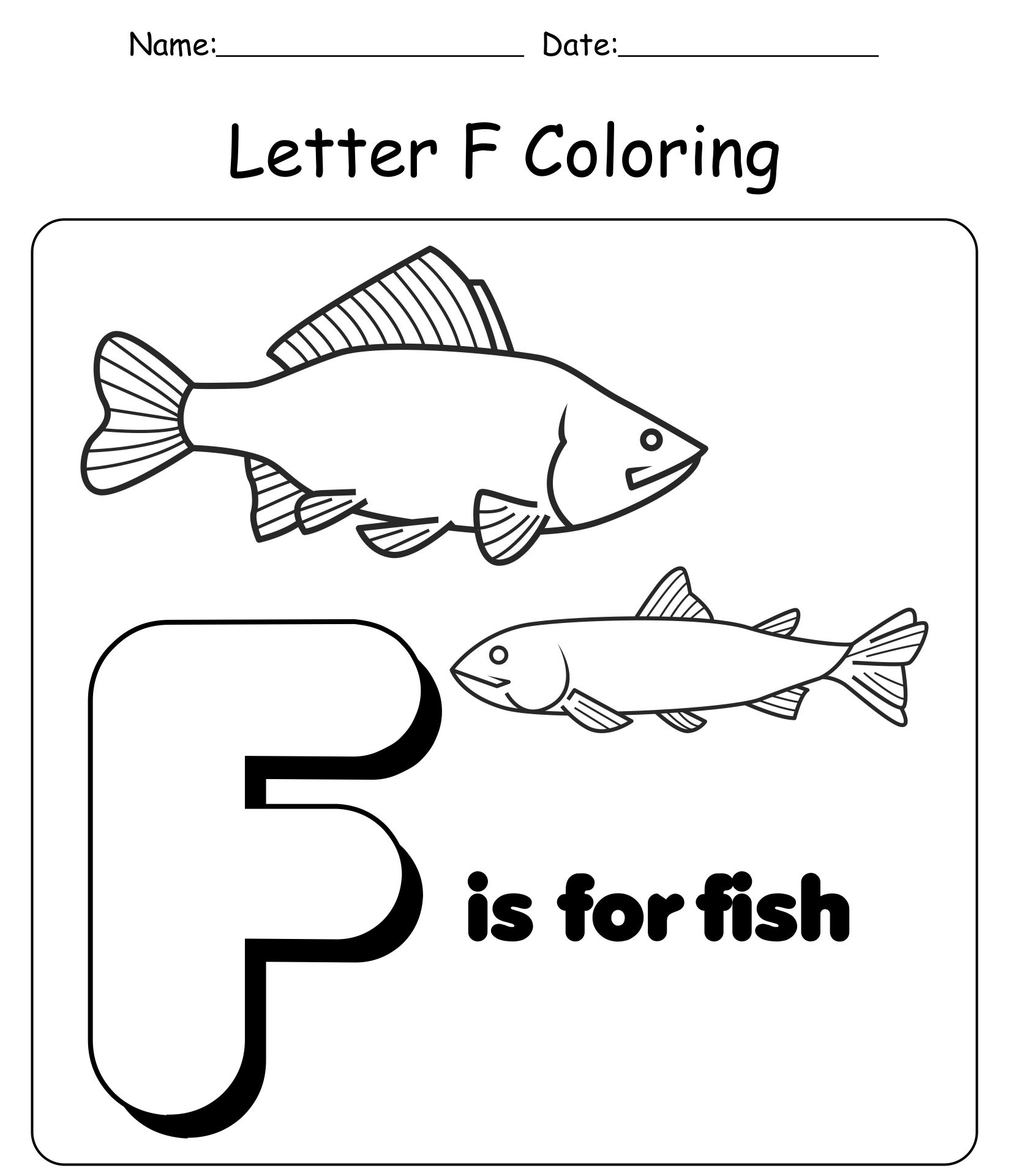Free Printable Worksheets For The Letter F