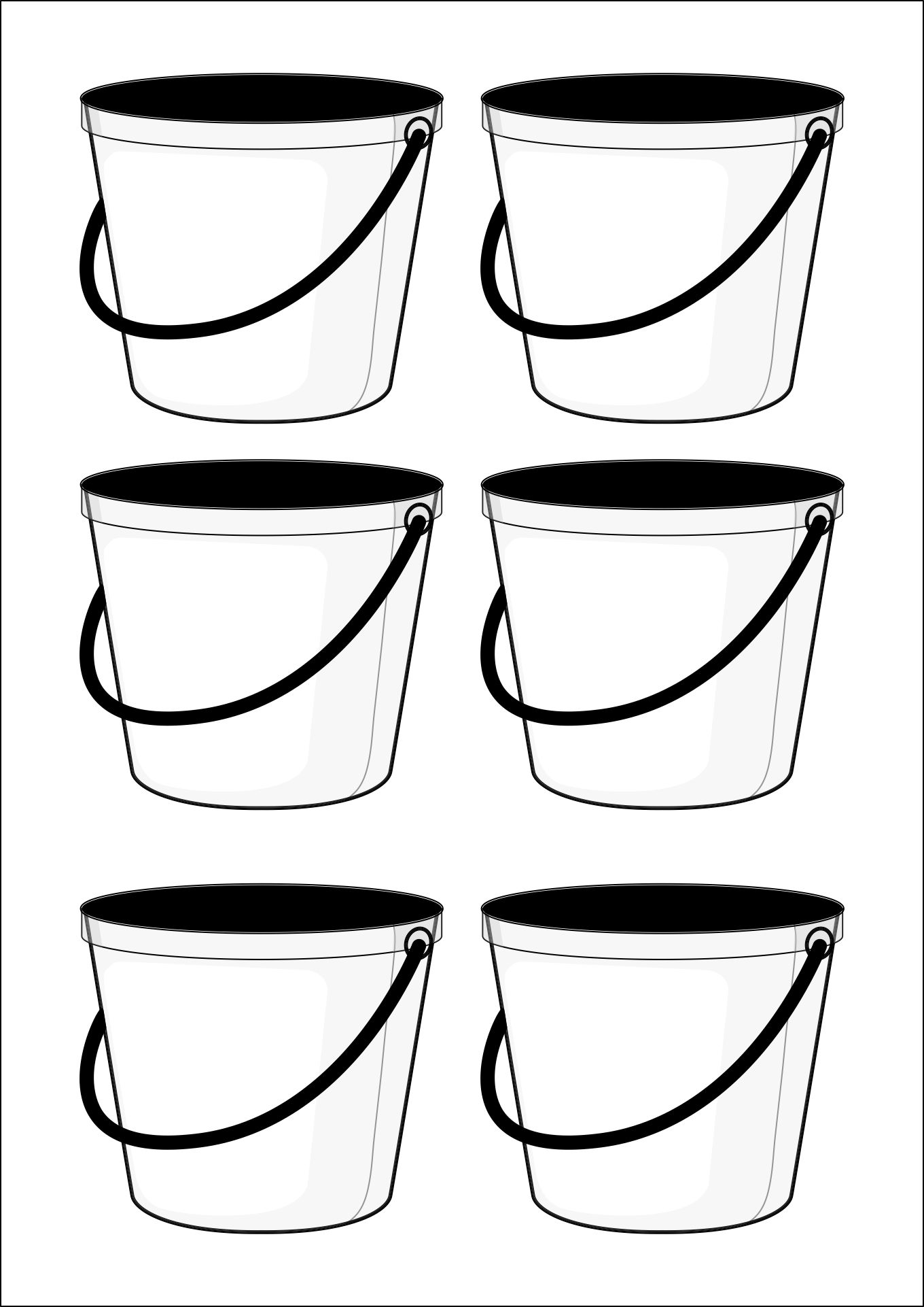 Printable Bucket Template