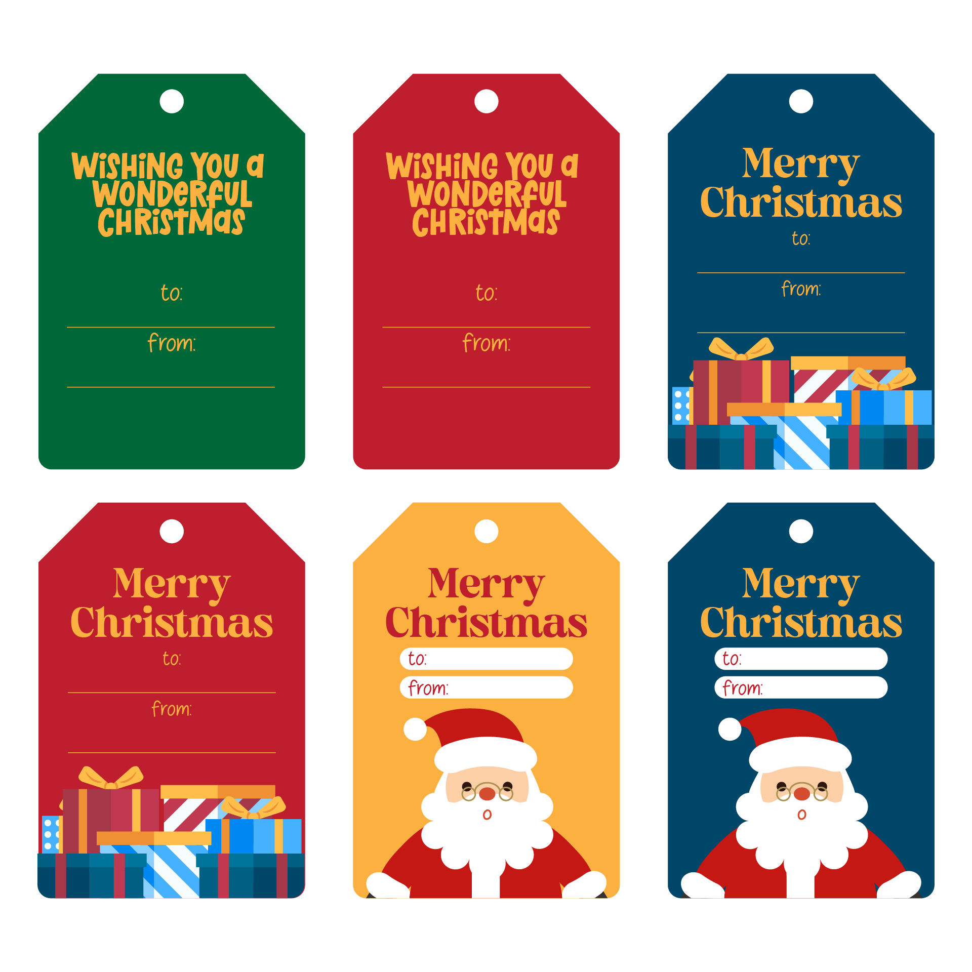 Large Printable Gift Tags