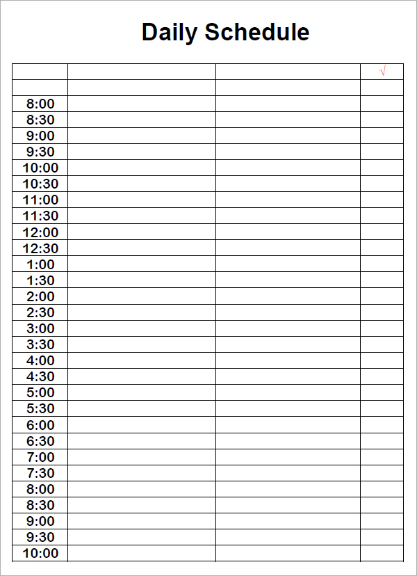 Free Printable Kids Daily Schedule Template The Incremental Mama 10 