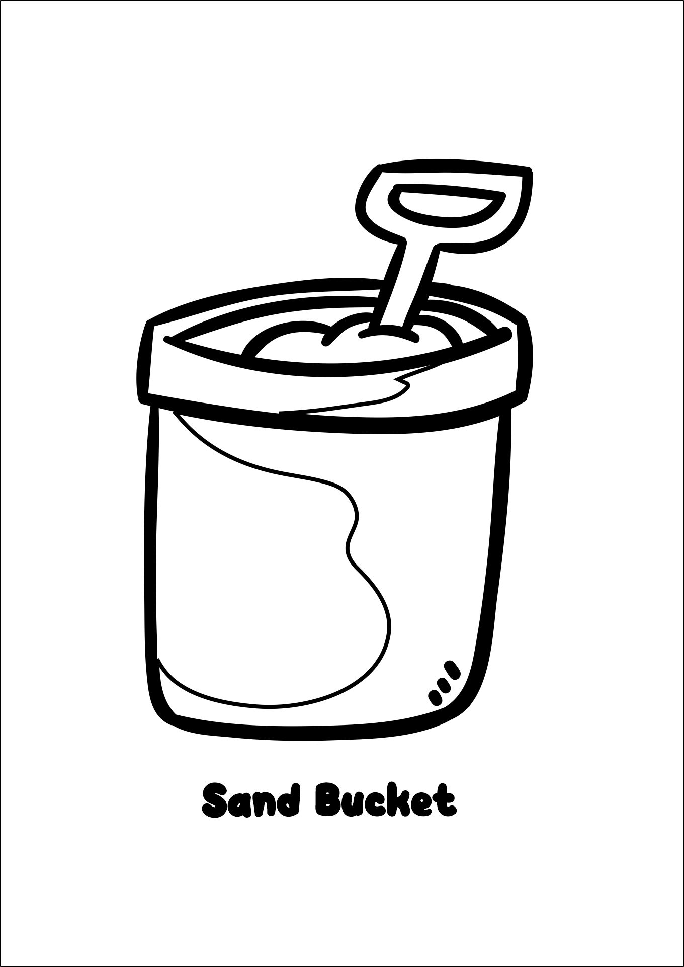 Sand Bucket Template Printable