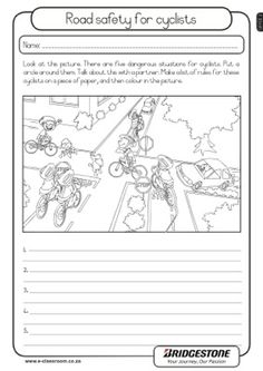 Road Safety Worksheets