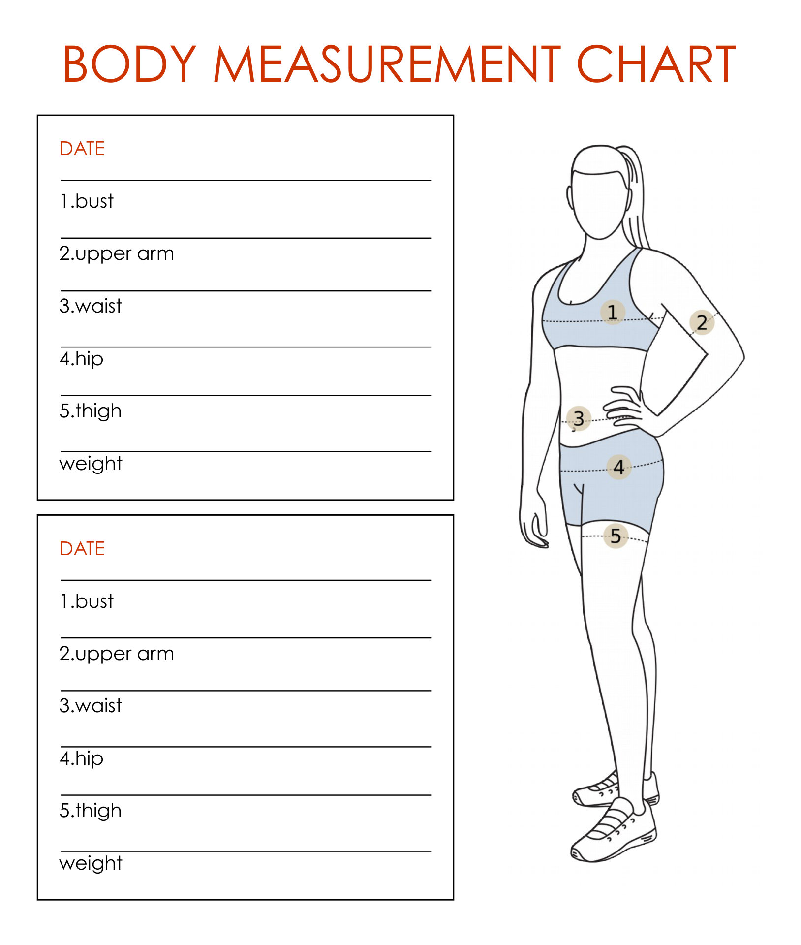 10 Best Printable Weight Loss Measurement Chart