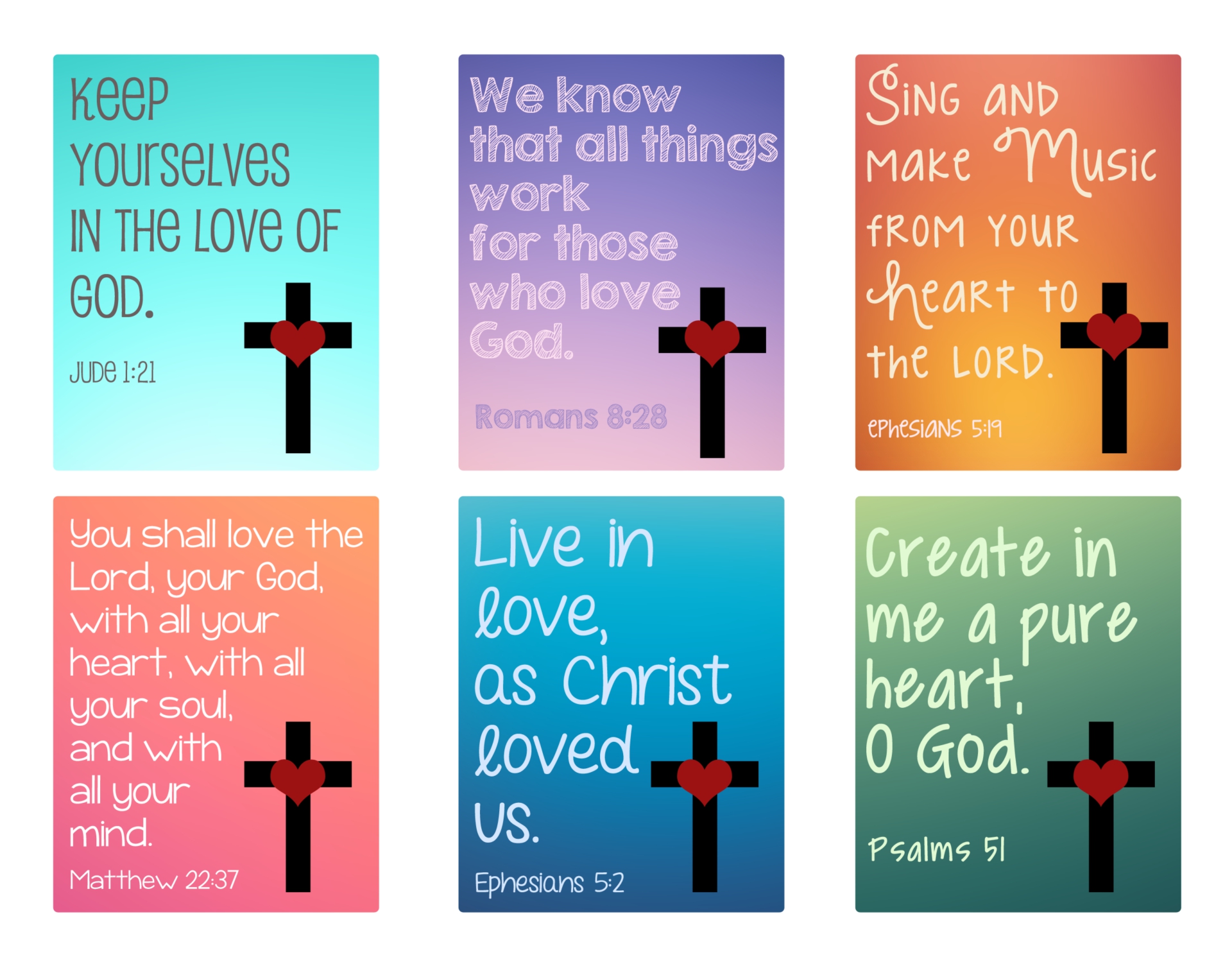 Valentine Scripture Cards 10 Free PDF Printables Printablee