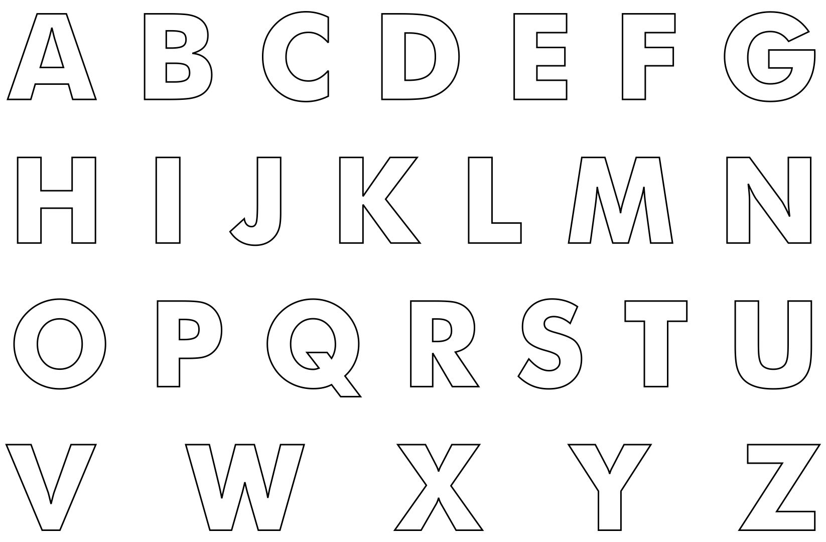 printable letters stencils to trace