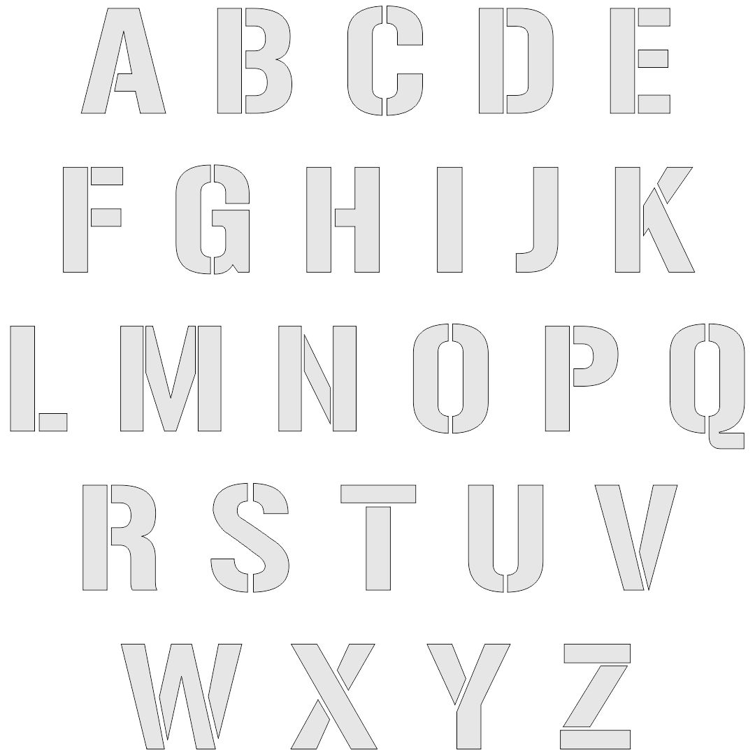Large Letter Stencils (Printable Alphabet Lettering Font) – DIY