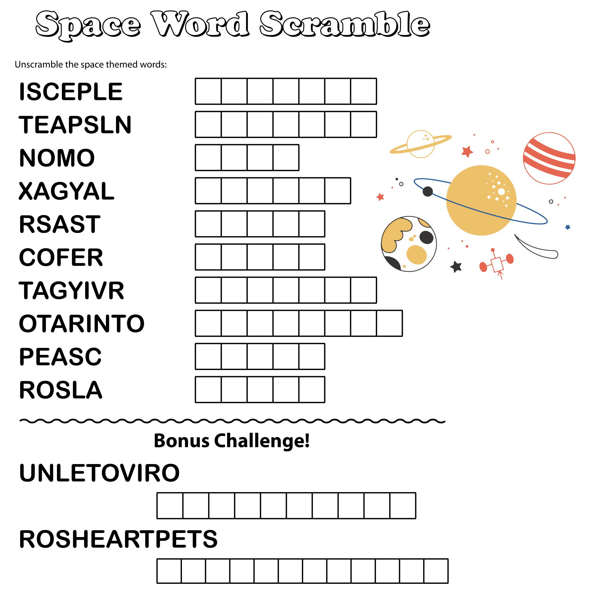 Daily Jumble Word Puzzle Printable