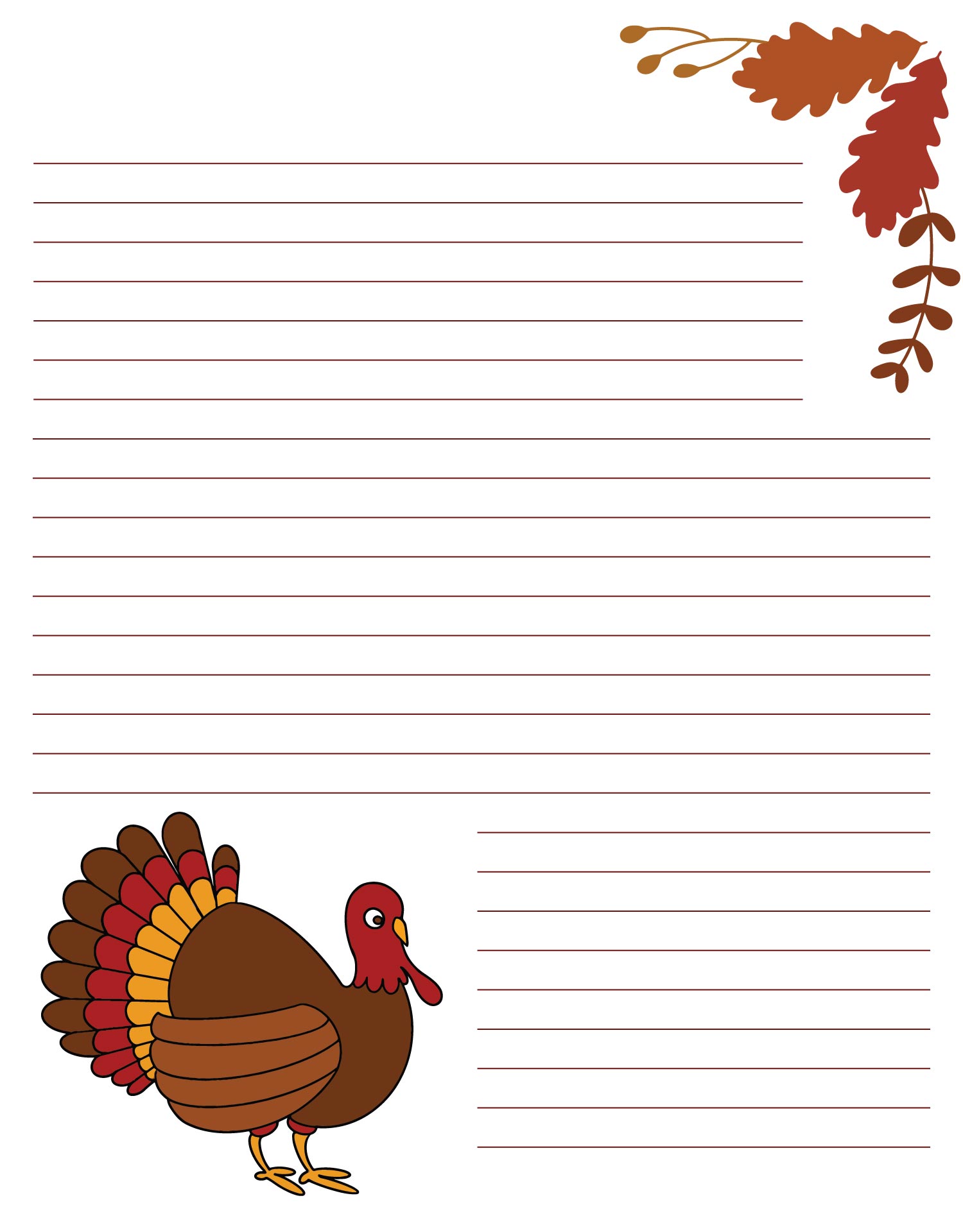 Printable Thanksgiving Letter T