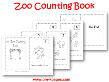 Preschool Counting Books Printable