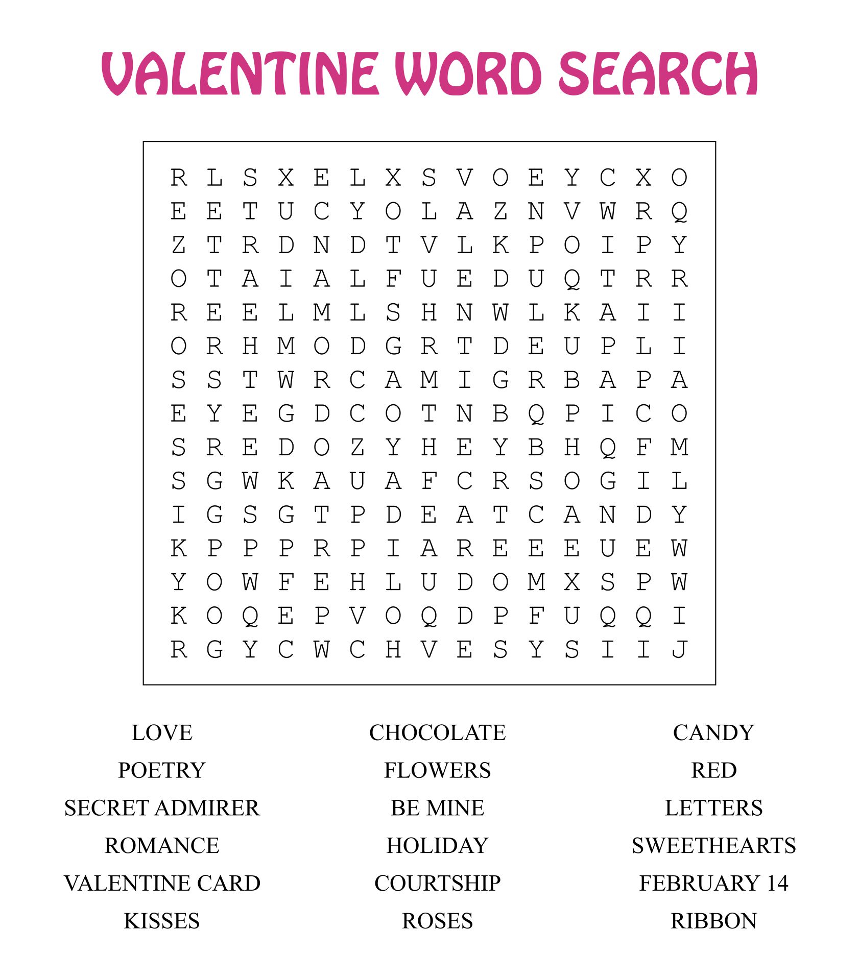 100 Word Search