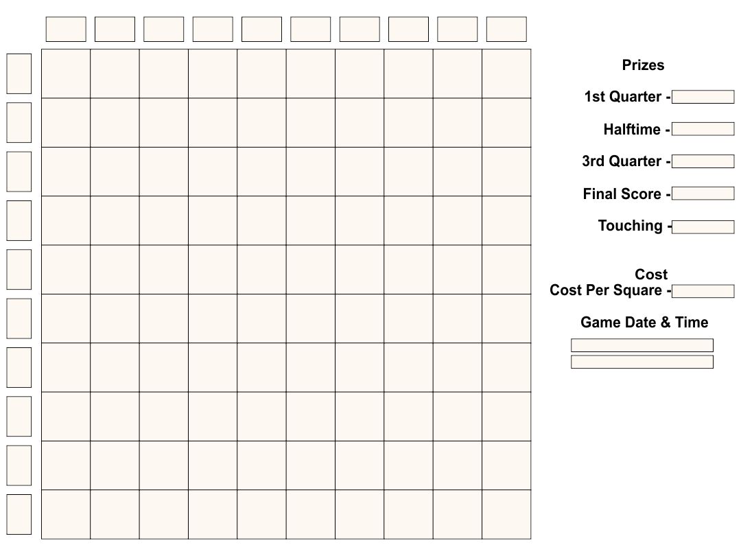 Printable Football Pool Grid Sheets