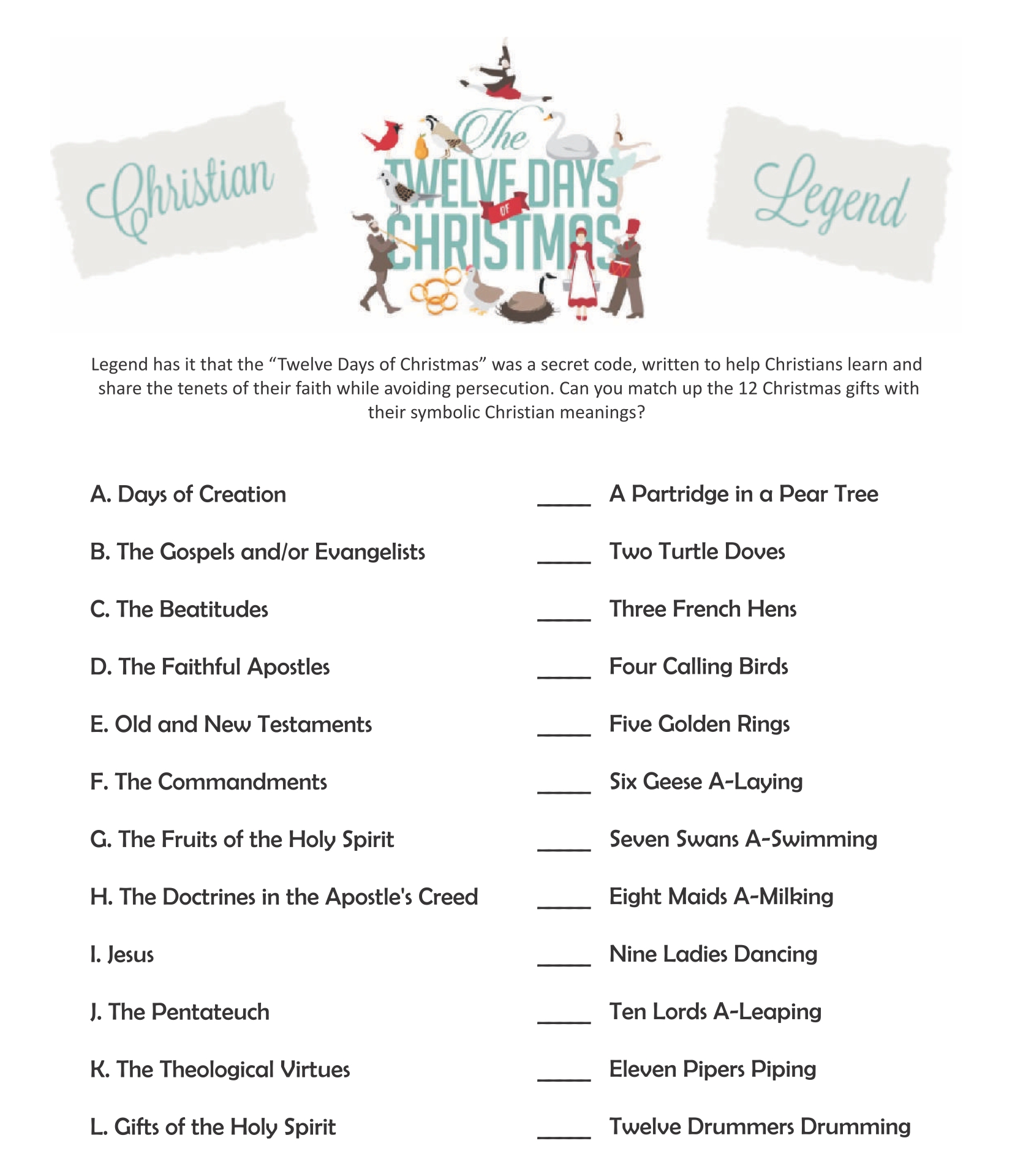 Free Christian Christmas Games Printables