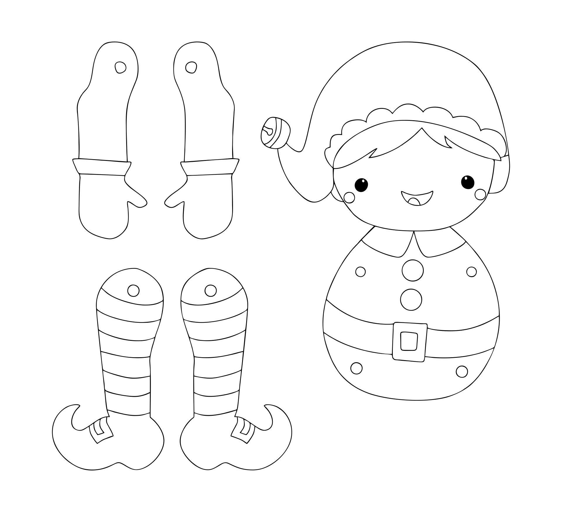 Printable Elf Cut Out Printable Word Searches