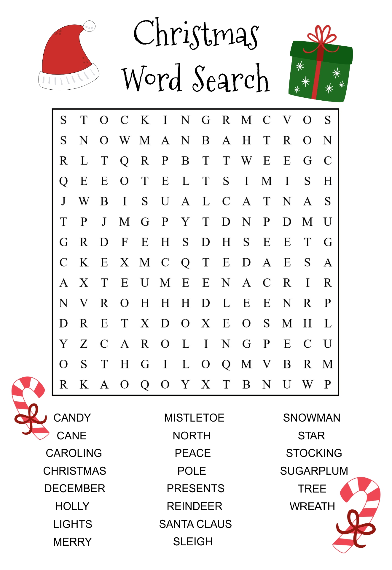 7 Best Printable Christmas Word Search Games