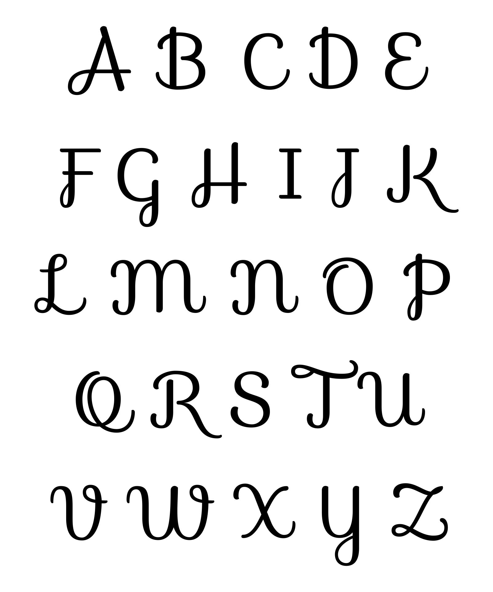 Cool Letter Fonts Alphabet