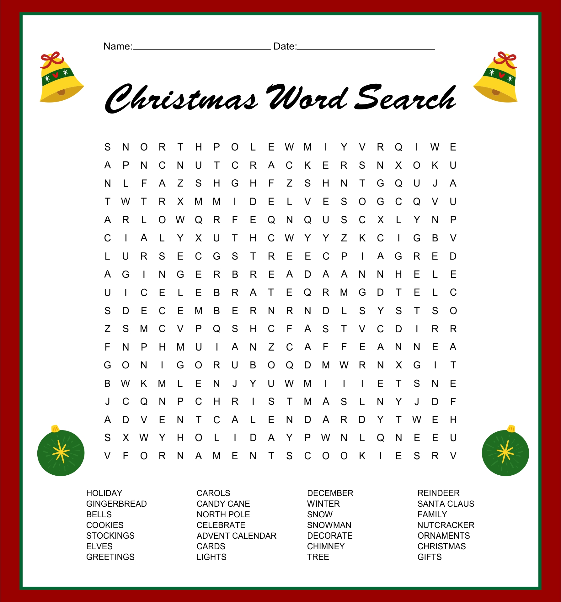 7 Best Printable Christmas Word Search Games PDF For Free At Printablee