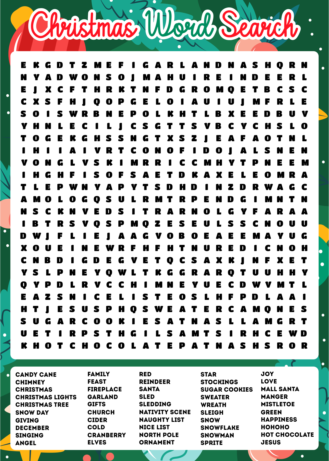 7 Best Printable Christmas Word Search Games PDF For Free At Printablee