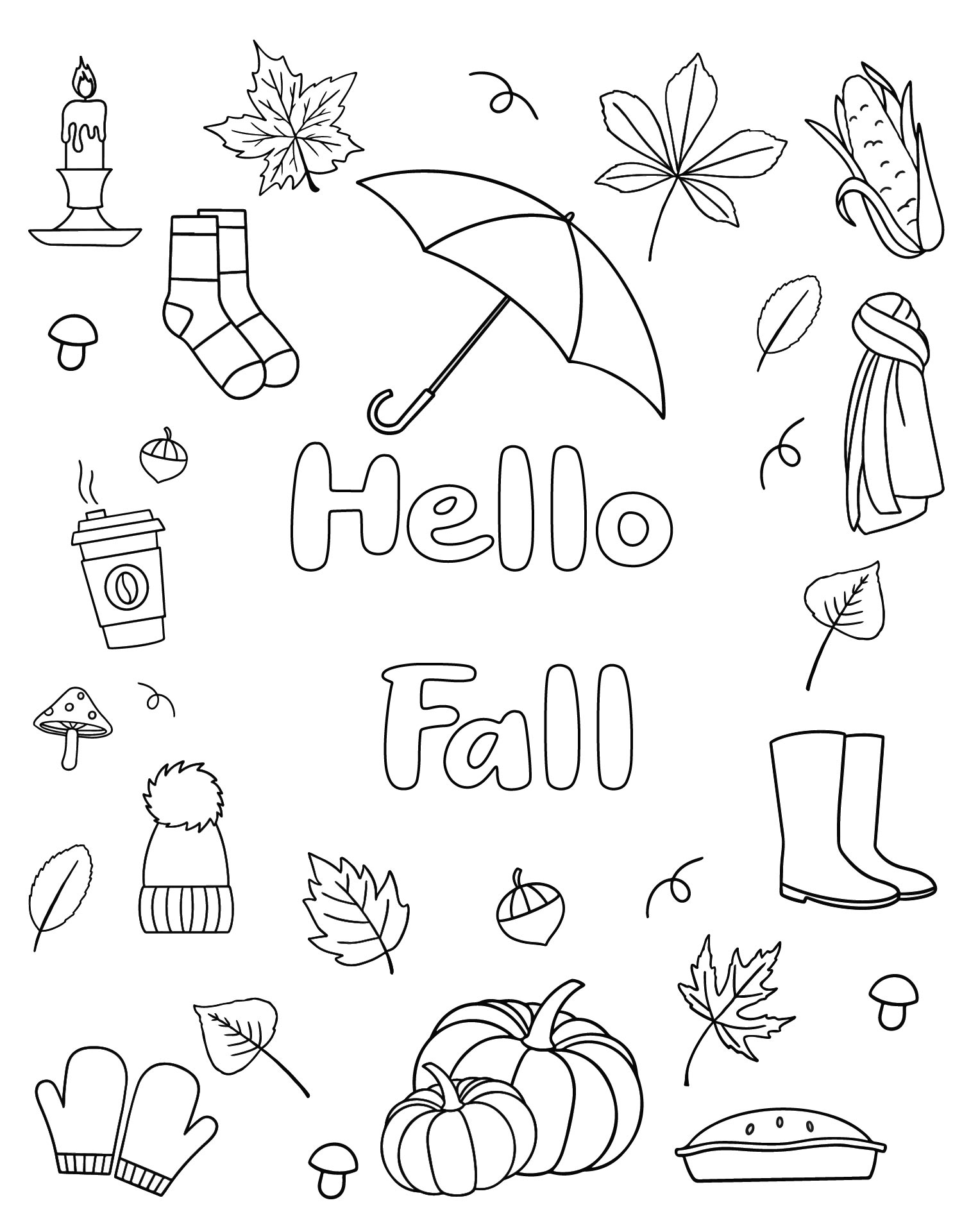 printable fall festival coloring pages