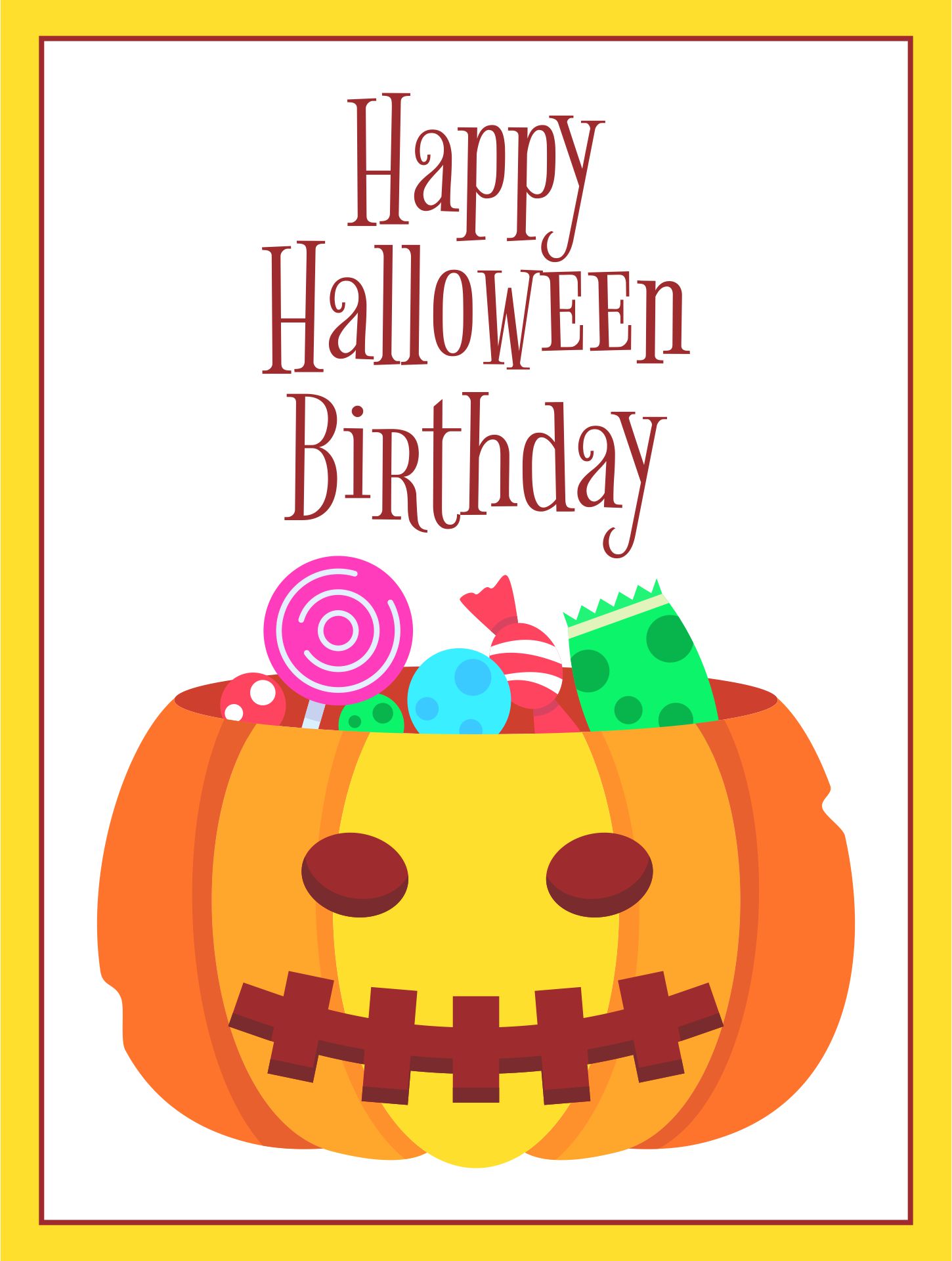 Printable Halloween Greeting Card
