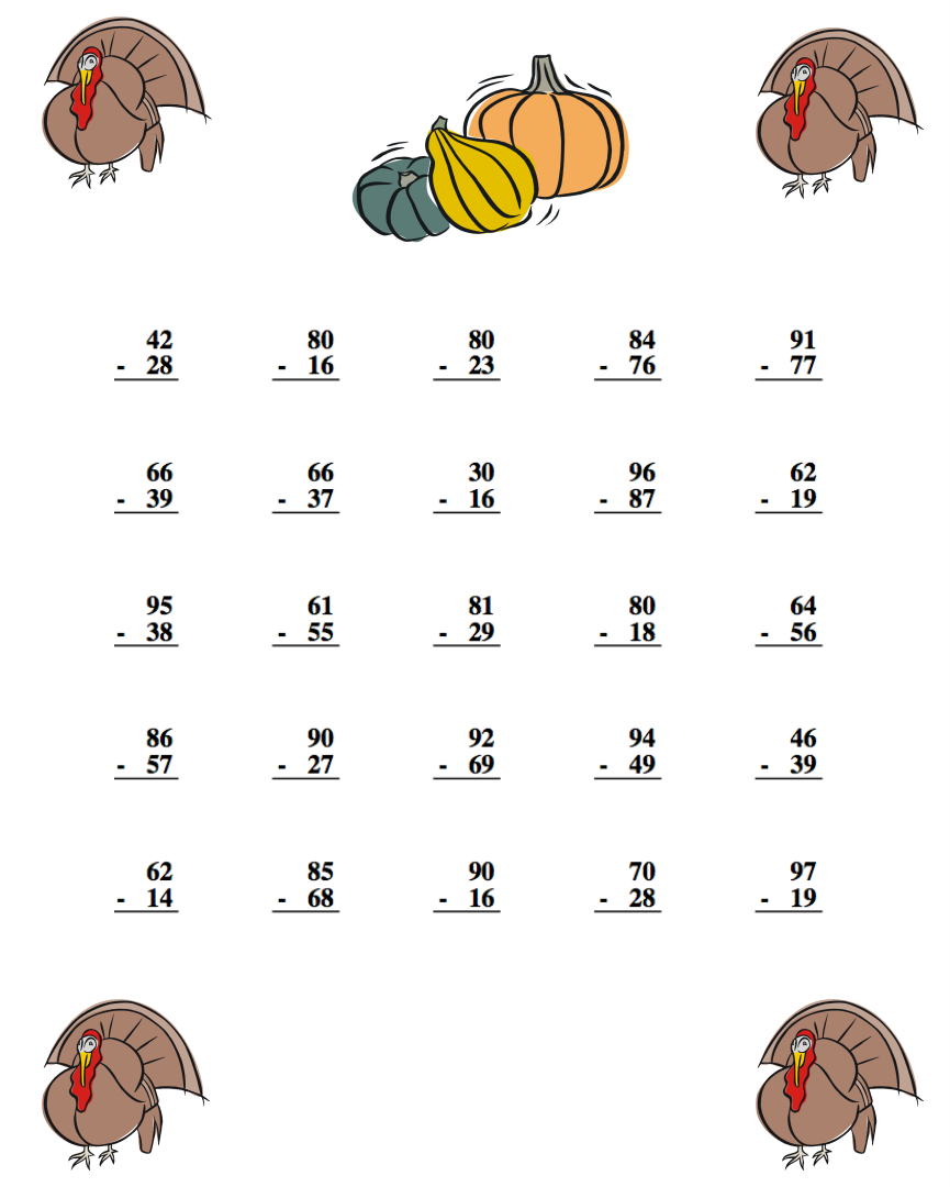  Thanksgiving Worksheets For 2nd Grade Printable Word Searches