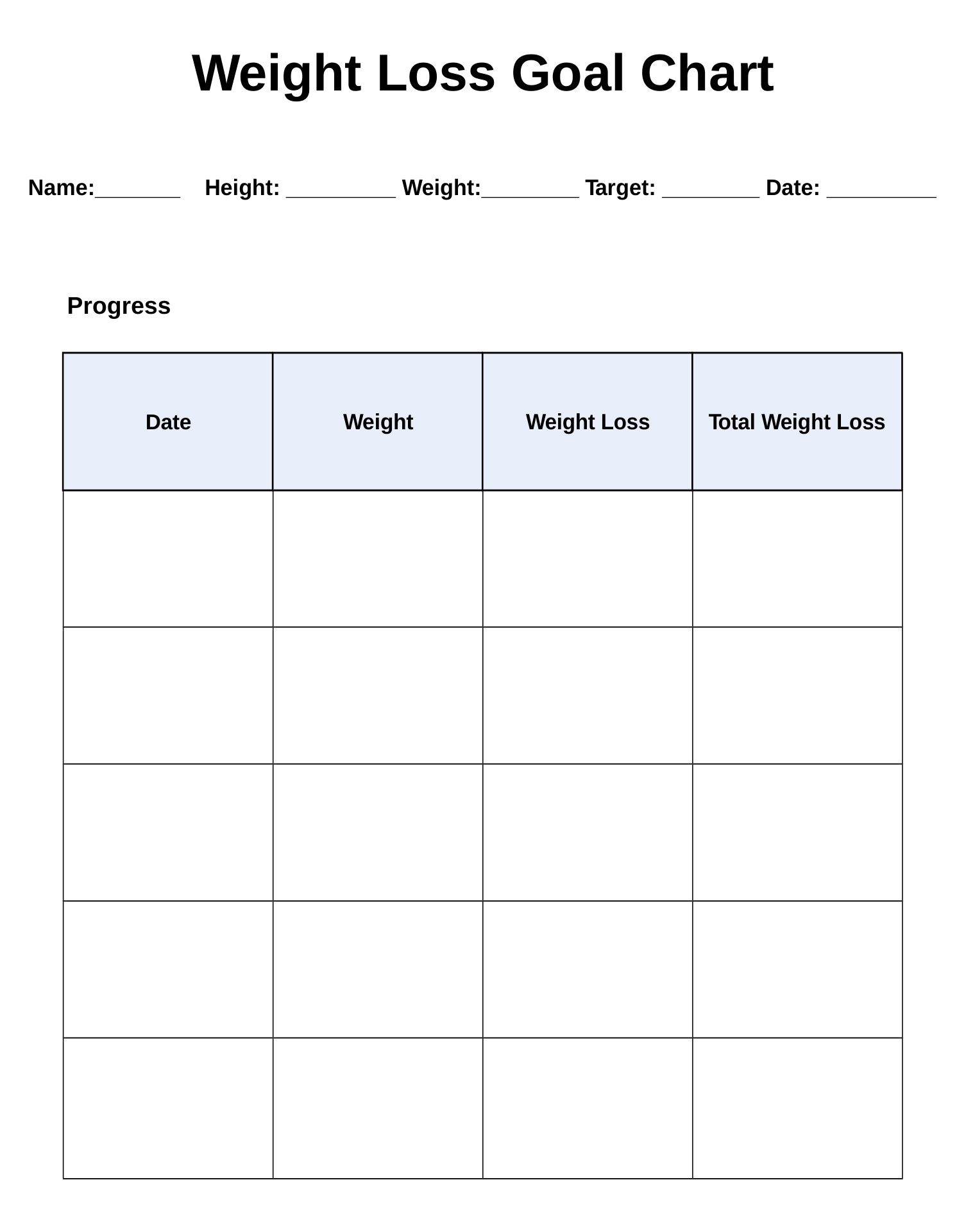 10 Best Daily Weight Chart Printable PDF For Free At Printablee