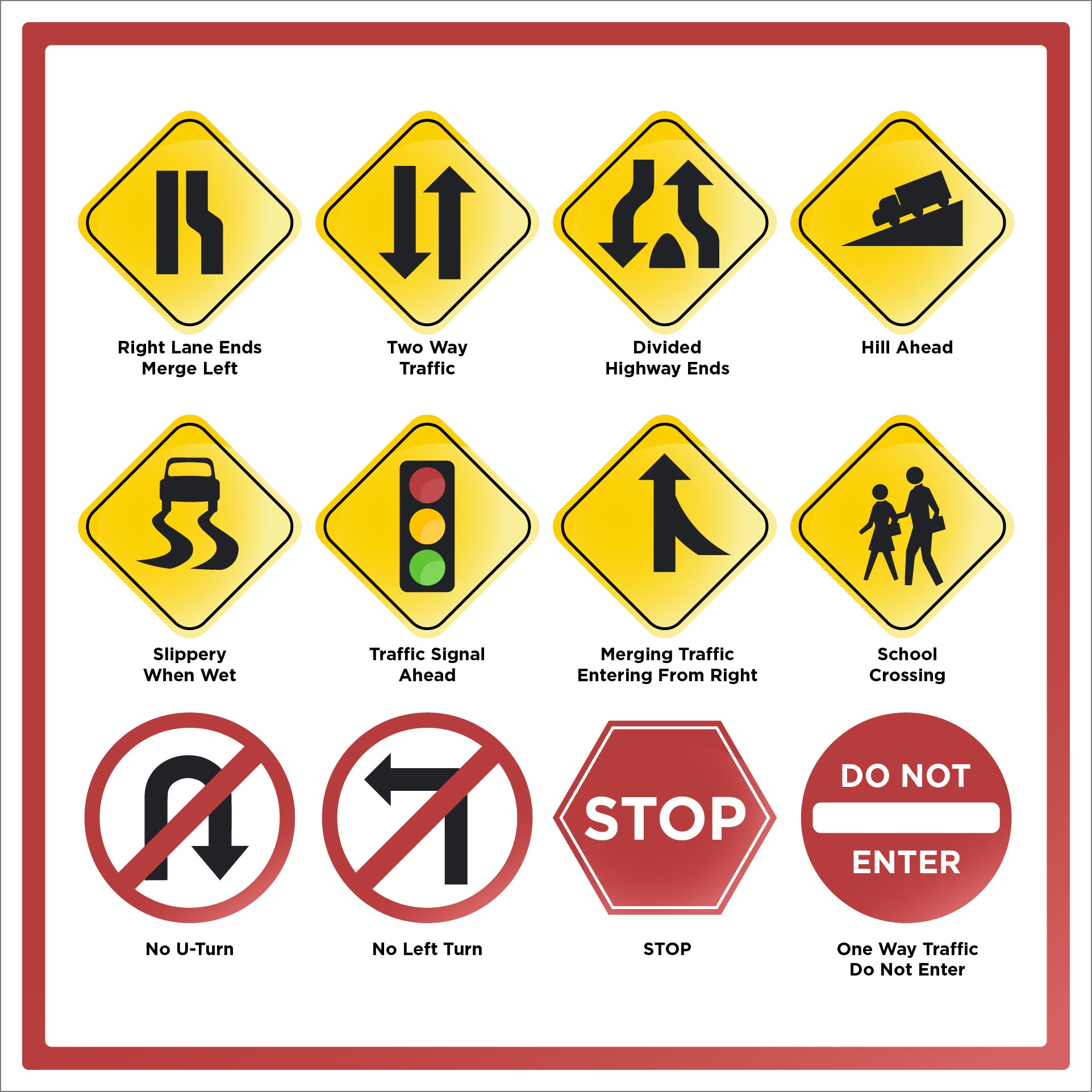 Road Sign Practice Test - 10 Free PDF Printables | Printablee