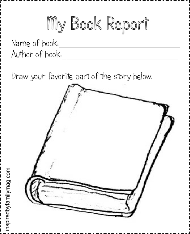 Printable Book Report Template