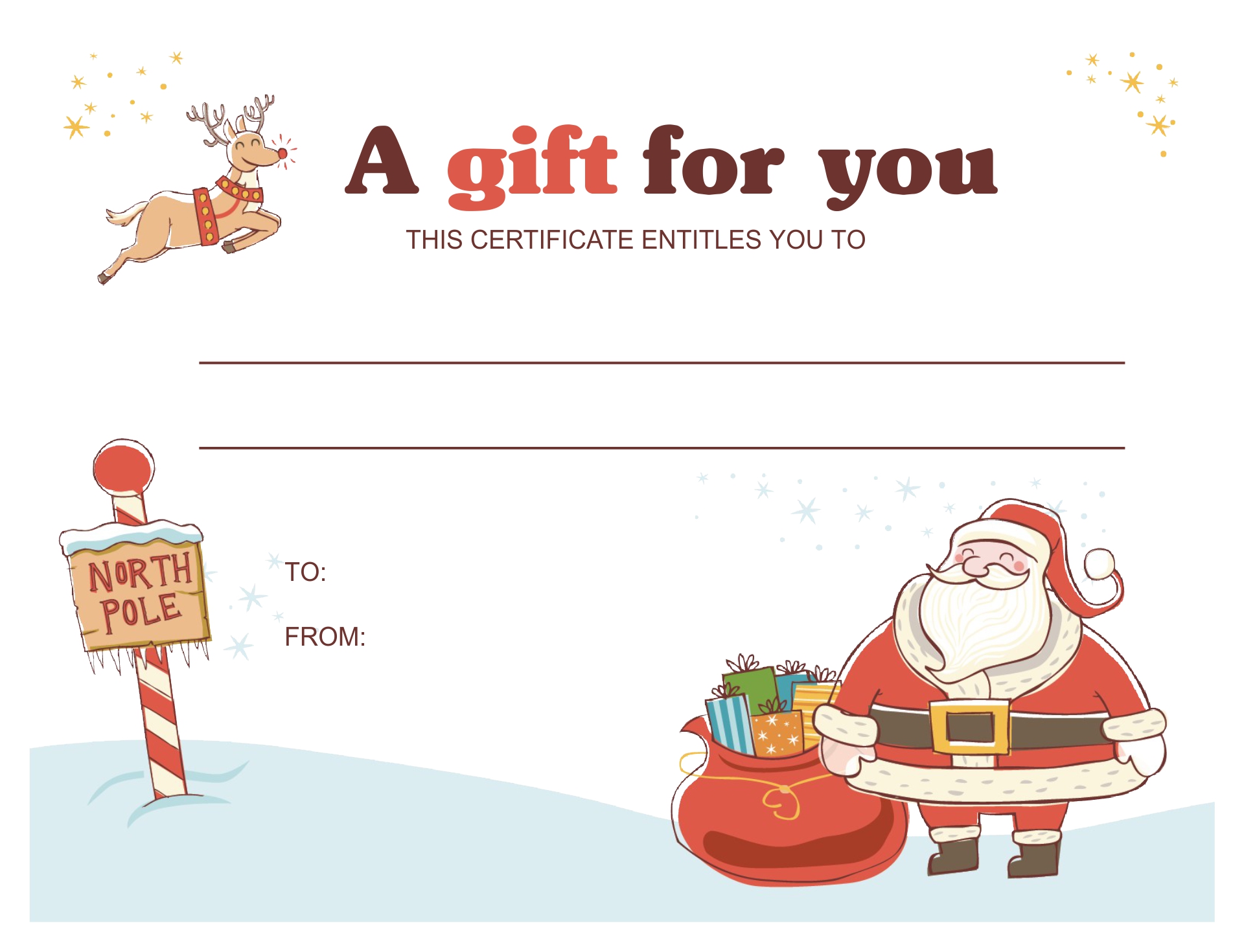 10 Best Printable Holiday Gift Certificate Template