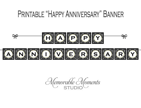 Printable Happy Anniversary Banner