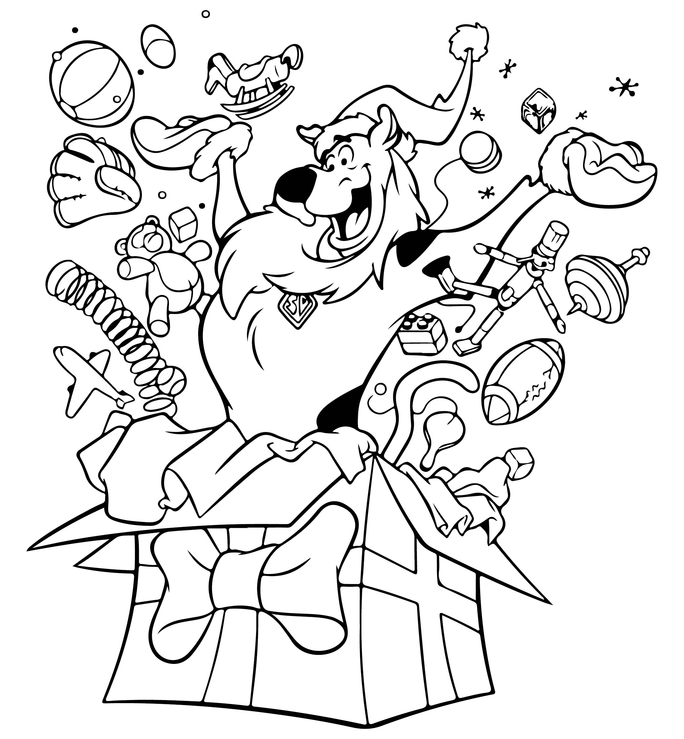 Scooby Doo Christmas Coloring Pages Free
