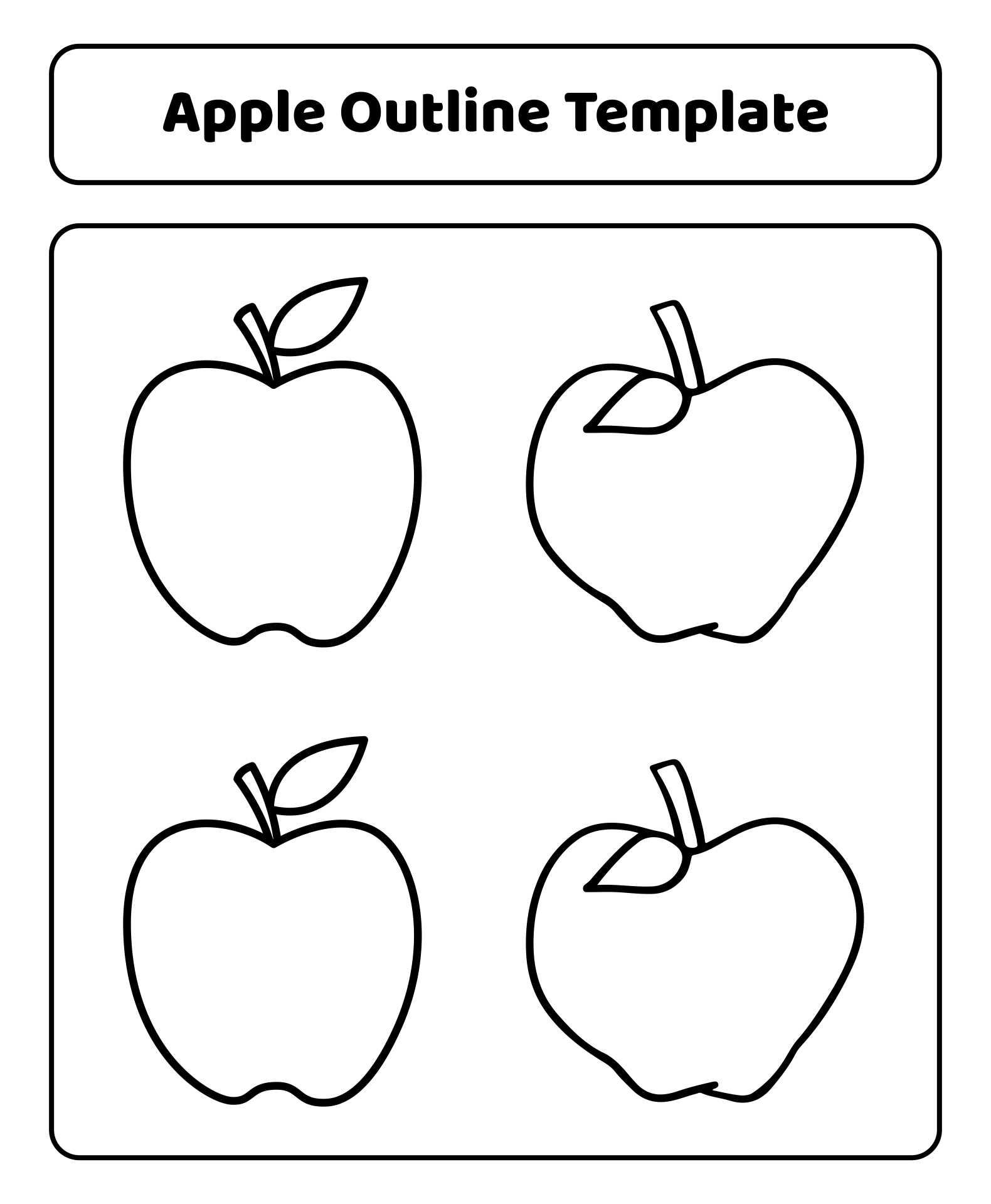 Apple Template Printable