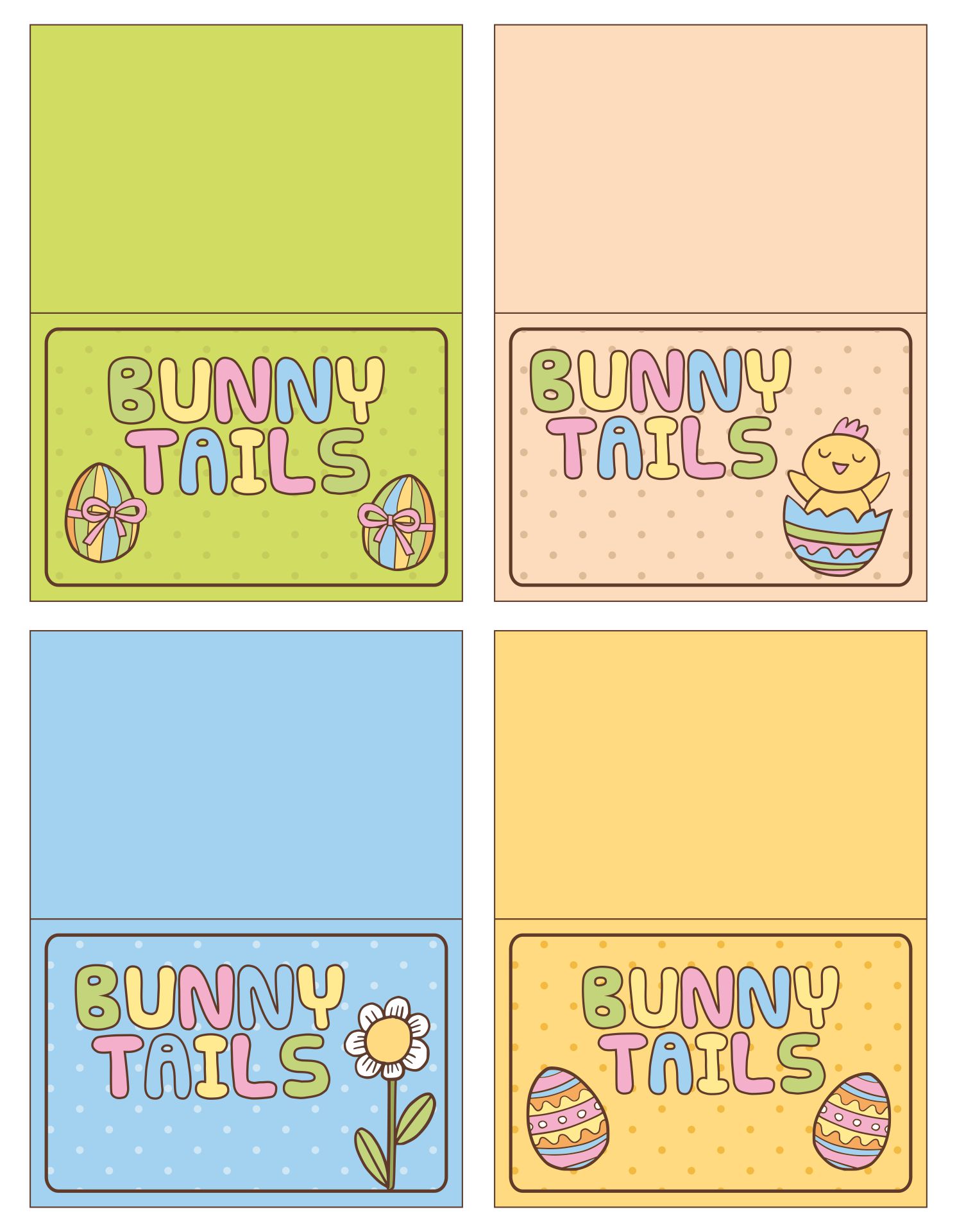 Bunny Tails Printable Easter Tags