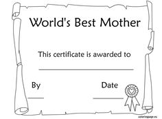 Printable Mothers Day Awards