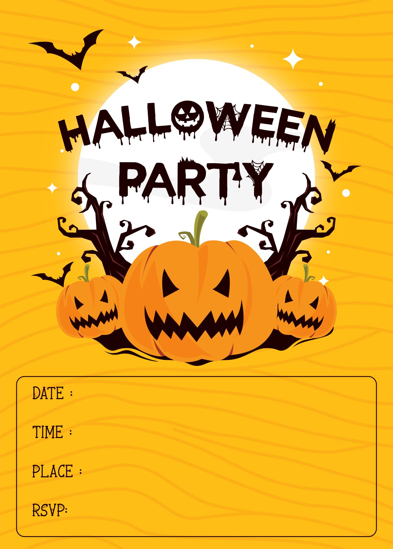 Halloween Invitations Templates 15 Free PDF Printables Printablee