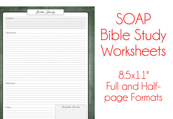 Printable Bible Study Worksheet