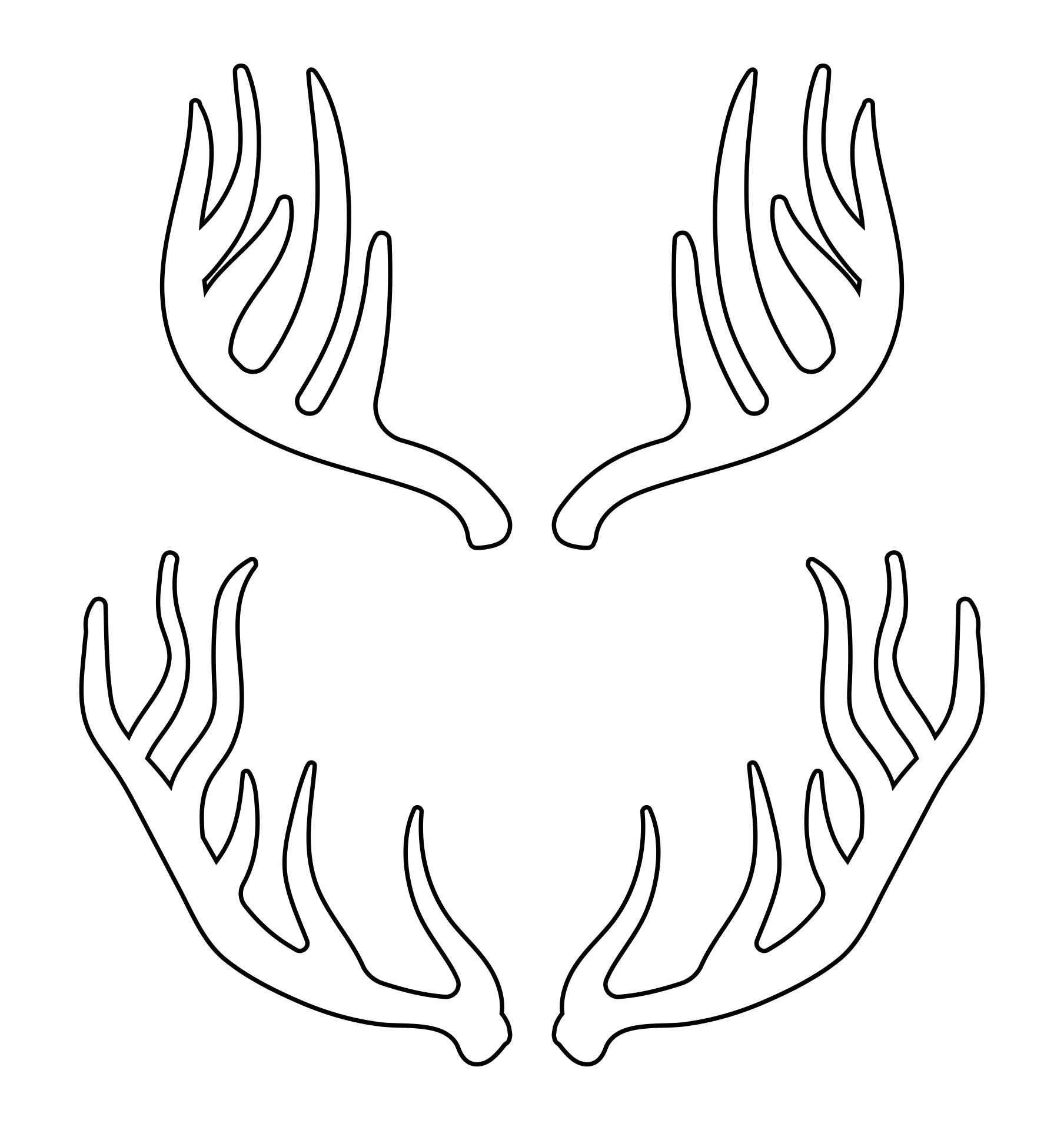 Reindeer Antlers - 10 Free PDF Printables | Printablee