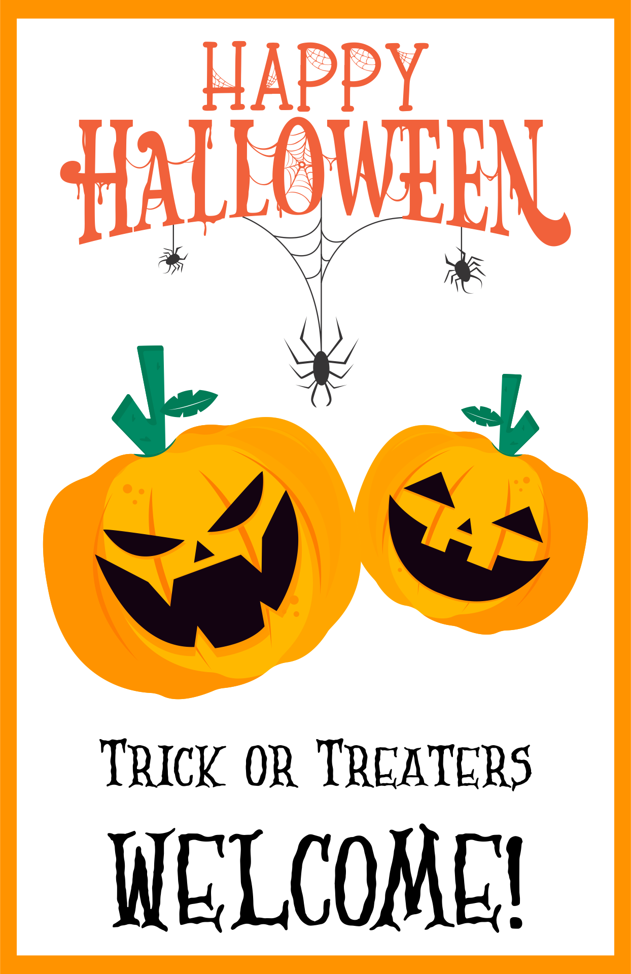 5 Best Images of Halloween Trick Or Treat Sign Printable - Printable ...