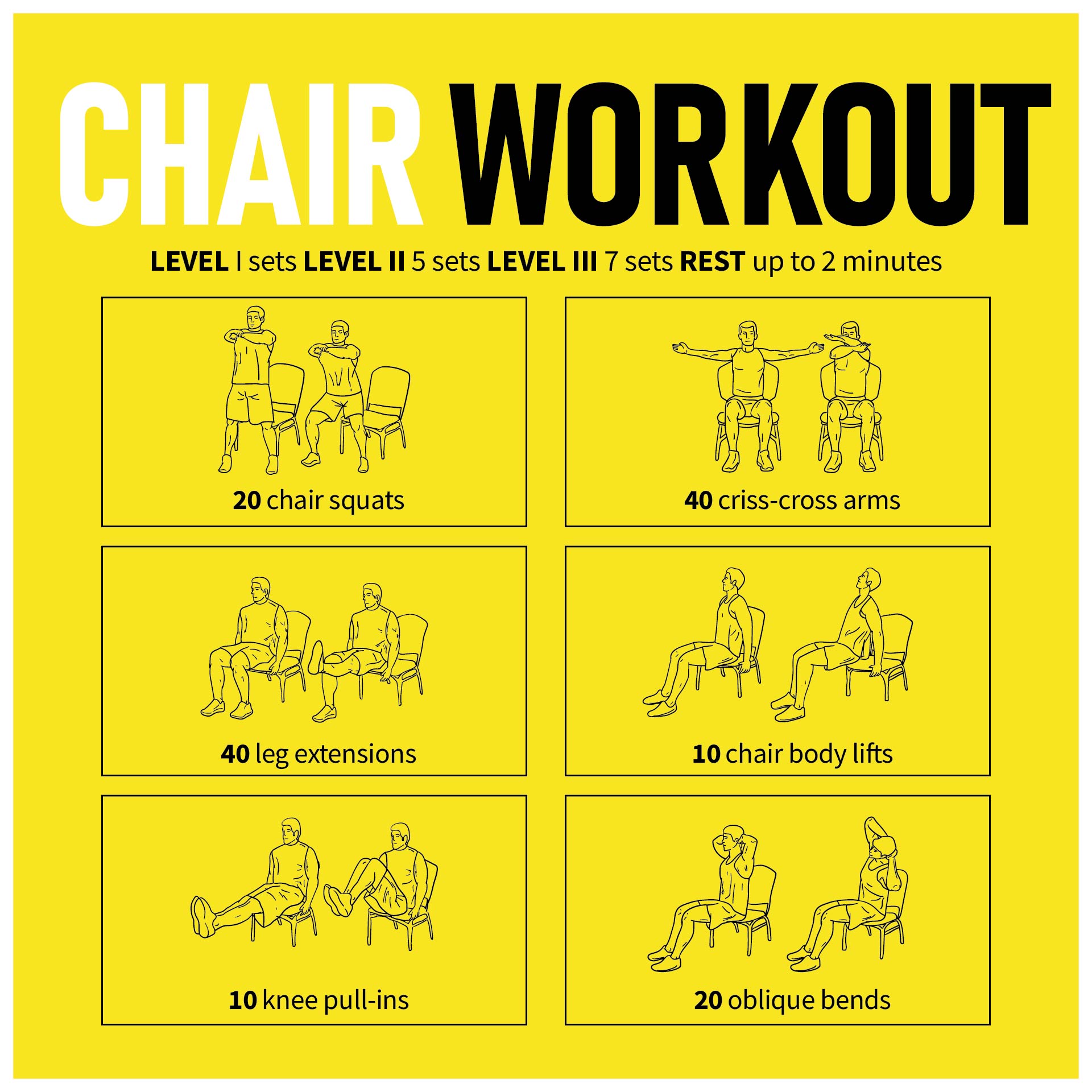 Chair Yoga Chart For Seniors