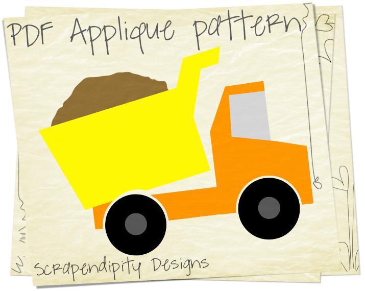 Dump Truck Applique Pattern