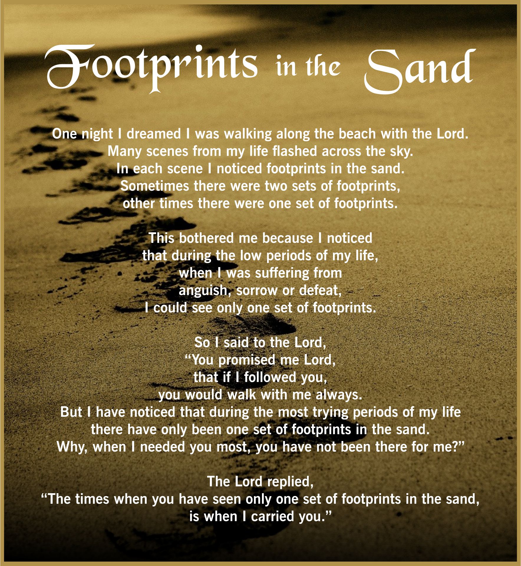 Footprints In The Sand 10 Free PDF Printables Printablee